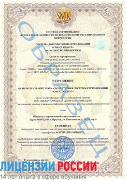 Образец разрешение Вилючинск Сертификат ISO 50001